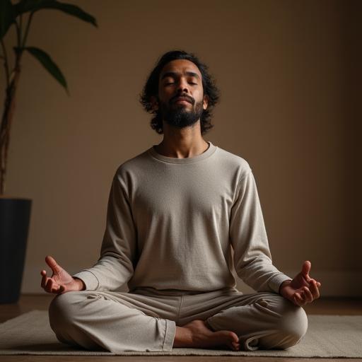 Instructor Daniel Naidoo guiding meditation